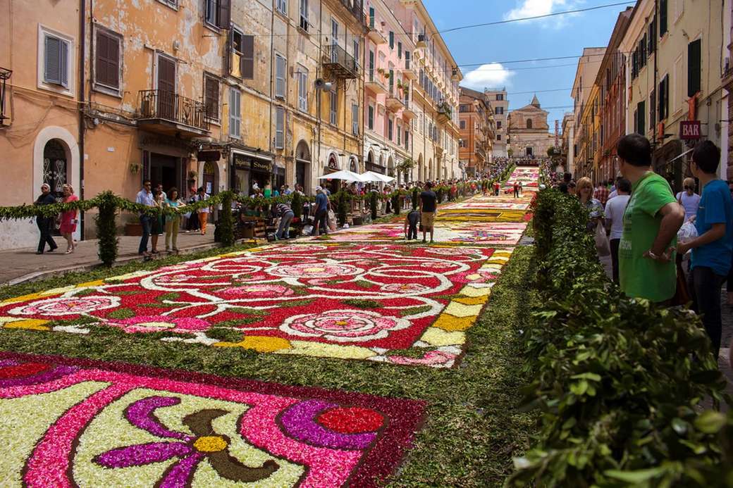 Genzano virágszőnyeg fesztivál, Lazio régió kirakós online