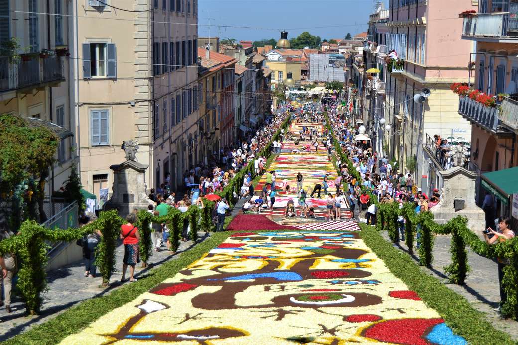 Festival de alfombras de flores de Genzano Región del Lacio rompecabezas en línea
