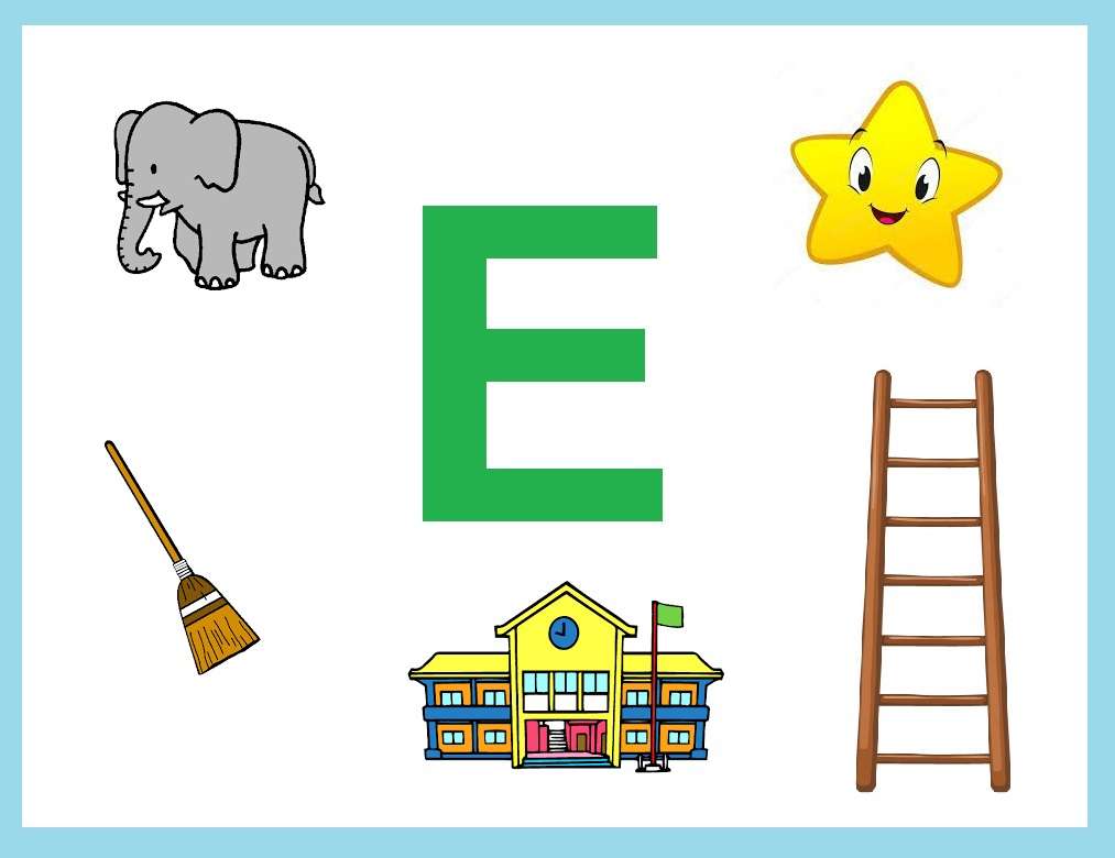 Γράμμα E για παιδιά παζλ online