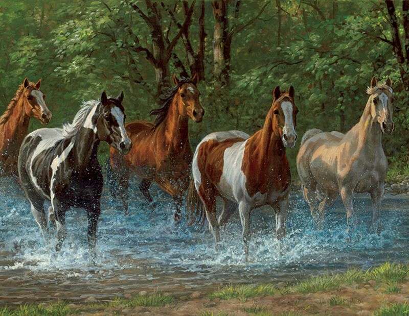 Beaux chevaux puzzle en ligne