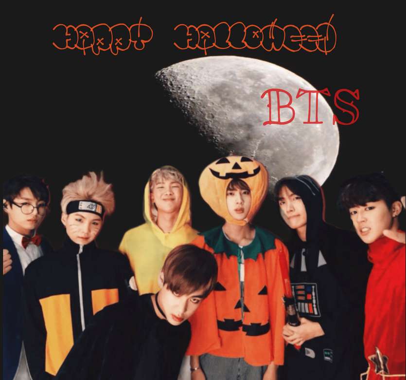 Grattis på Halloween från BTS pussel på nätet