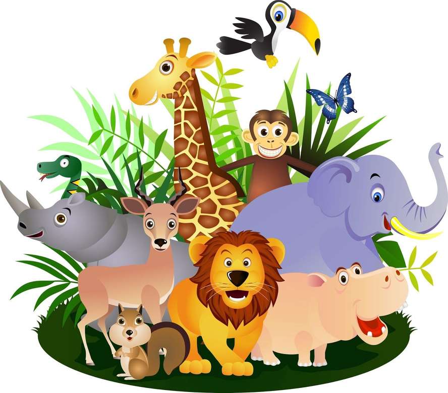 Safari zvířata skládačky online