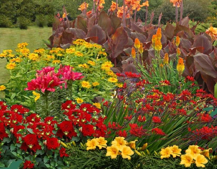Flores no jardim quebra-cabeças online