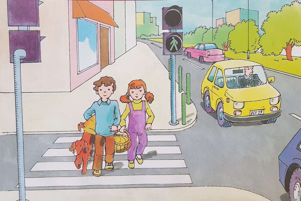 At a pedestrian crossing online puzzle