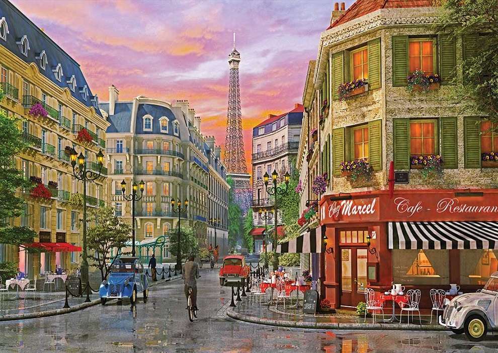 Улицы Парижа. онлайн-пазл