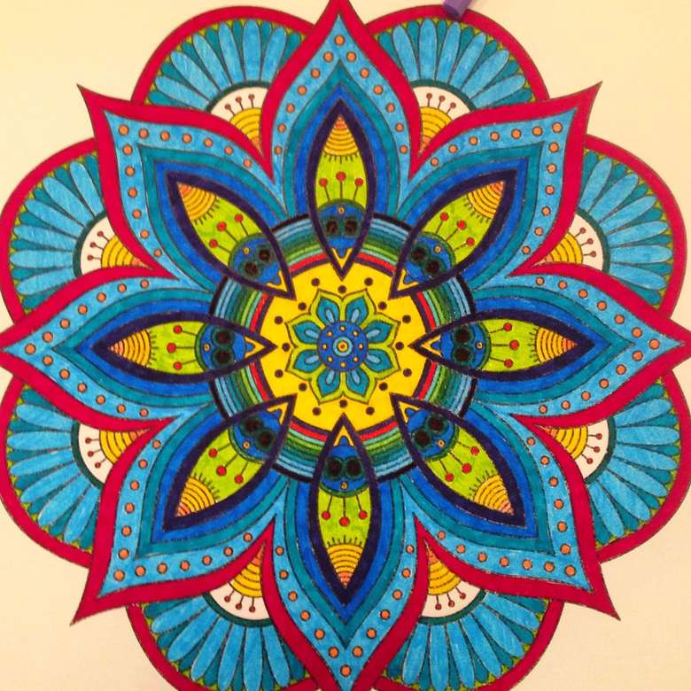 Mandala színes, sok színben online puzzle