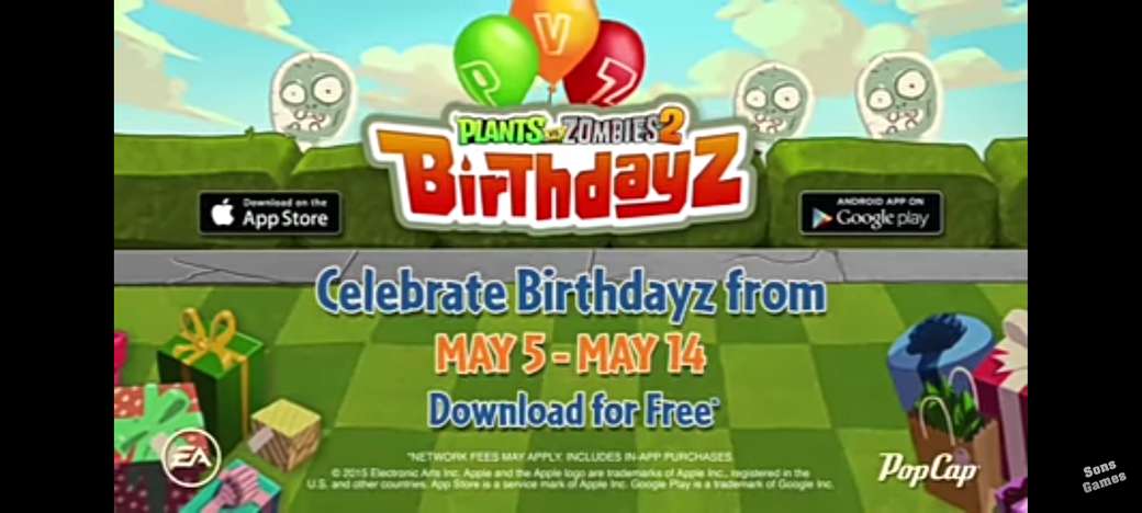 Compleanno di Plants vs Zombies puzzle online