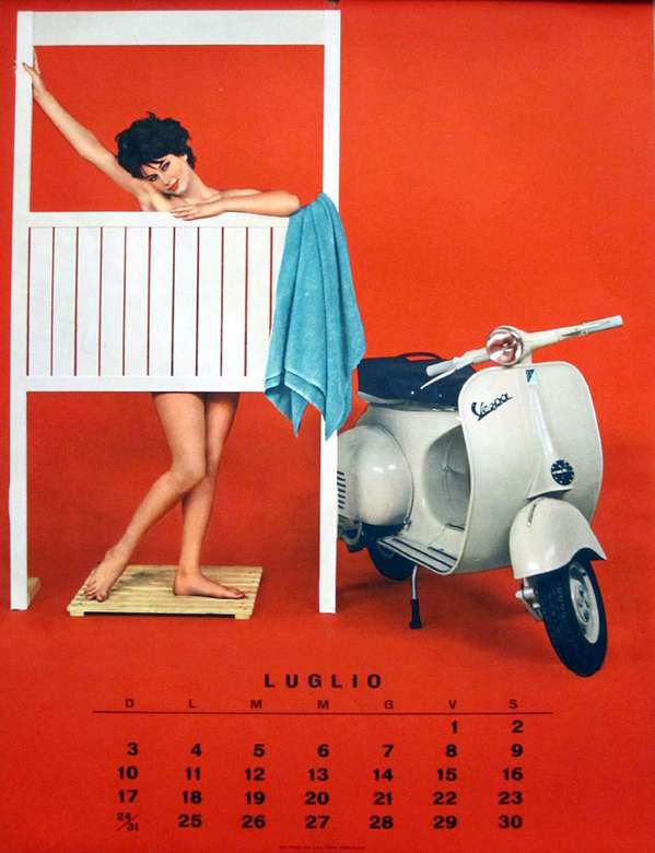 1960 Vespa Pin Up Girls Online-Puzzle