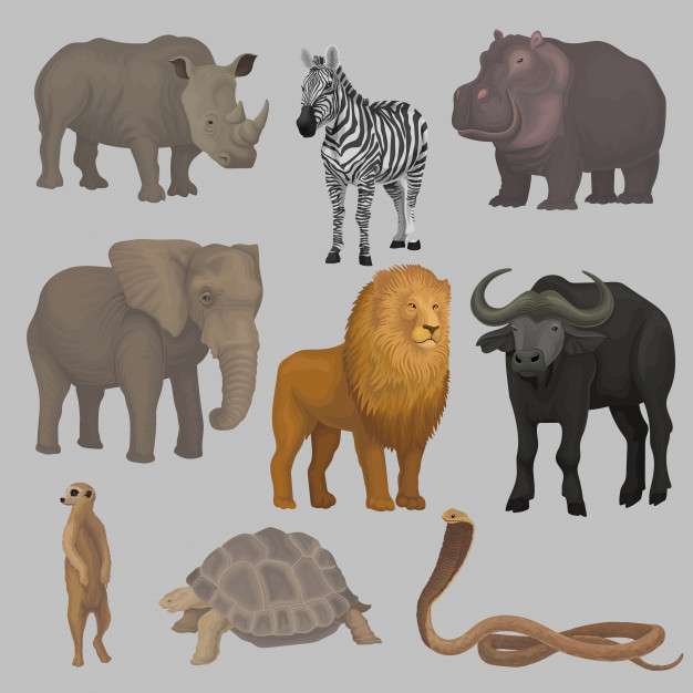 Afrikanische Tiere Puzzlespiel online