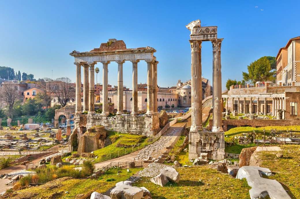 Locais antigos de Roma na cidade puzzle online