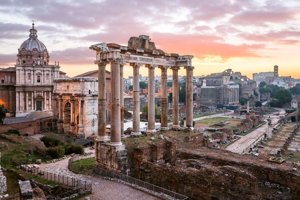 Sites antiques de Rome dans la ville puzzle en ligne