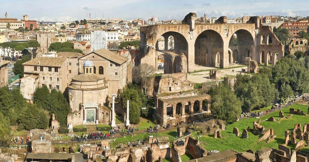 Locais antigos de Roma na cidade quebra-cabeças online