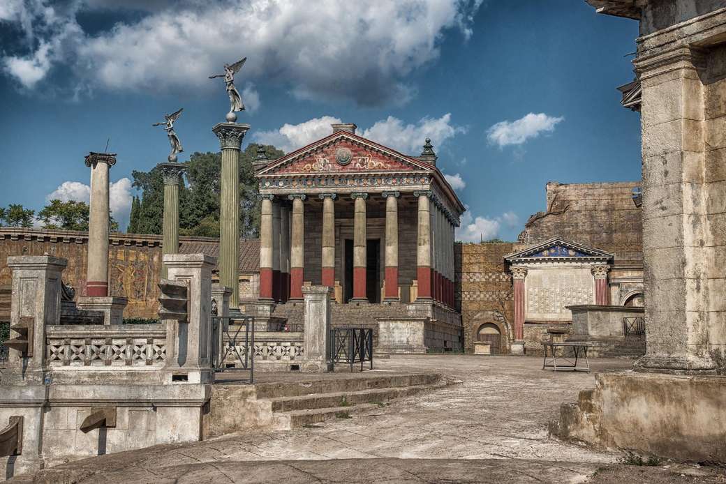 Local de filmagem de filmes antigos em Roma puzzle online