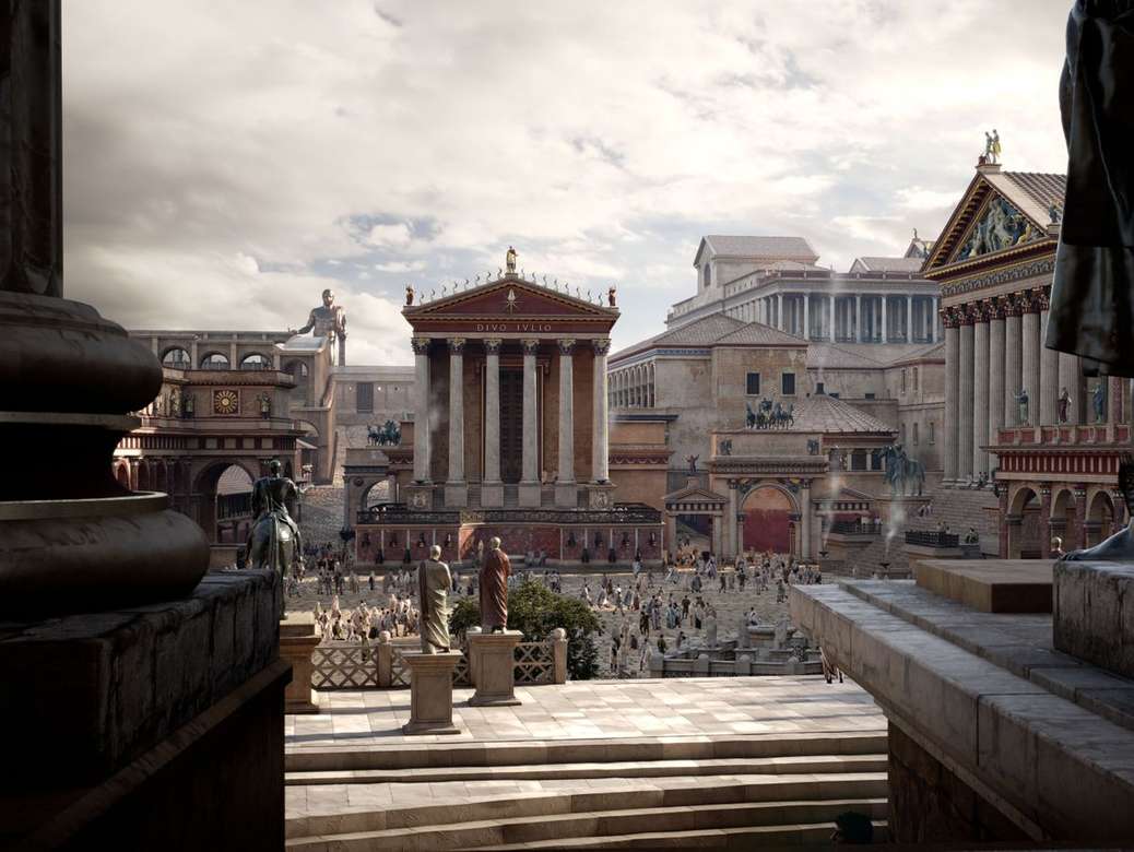 Римская площадка для съемок старинных фильмов онлайн-пазл