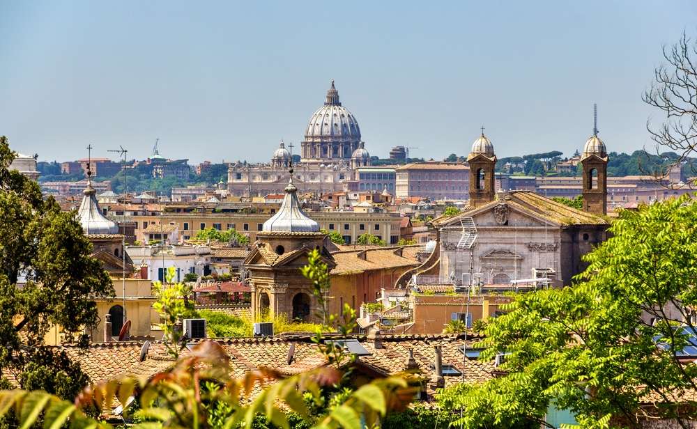 Panoramautsikt över Rom Pussel online