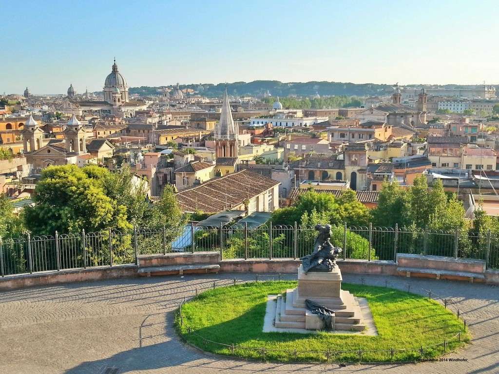 Panoramatický pohled na Řím z Pincio online puzzle