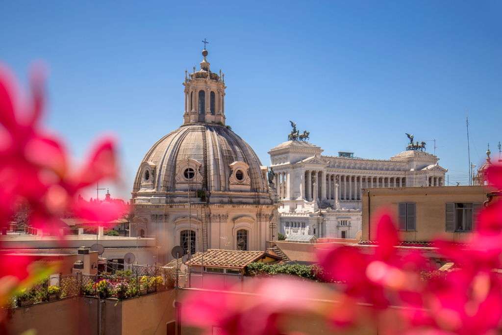 Изглед към покривите на Рим онлайн пъзел