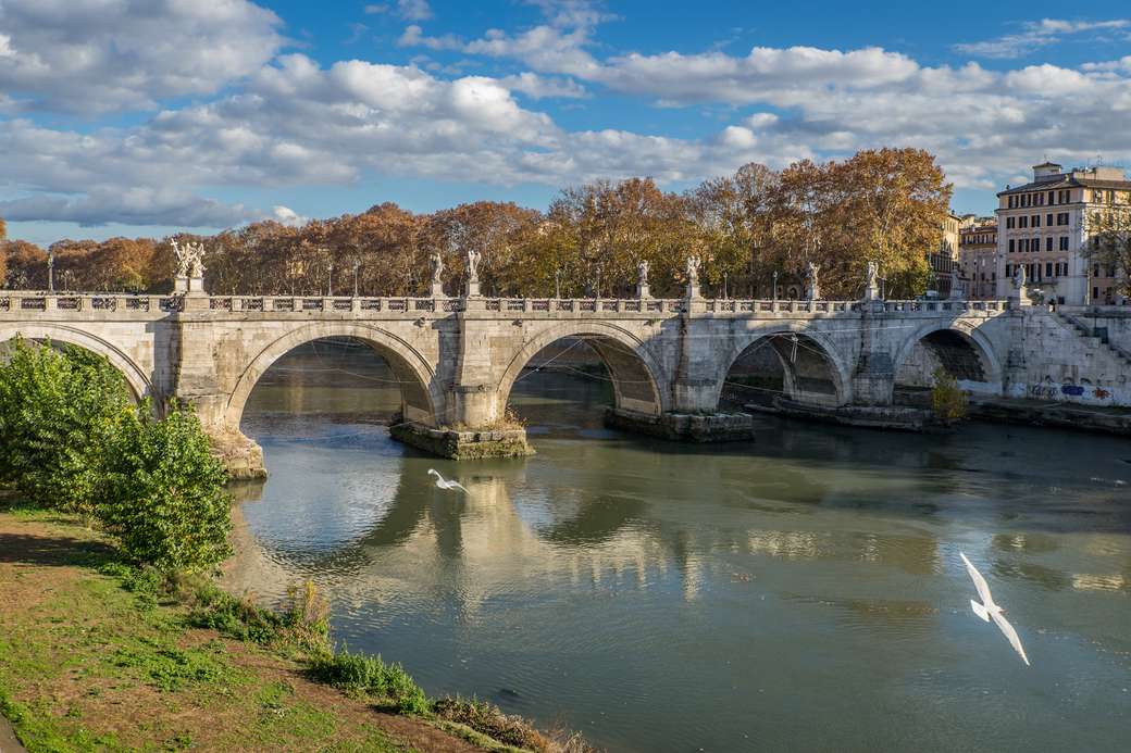 Řím Ponte Sisto přes Tiberu online puzzle