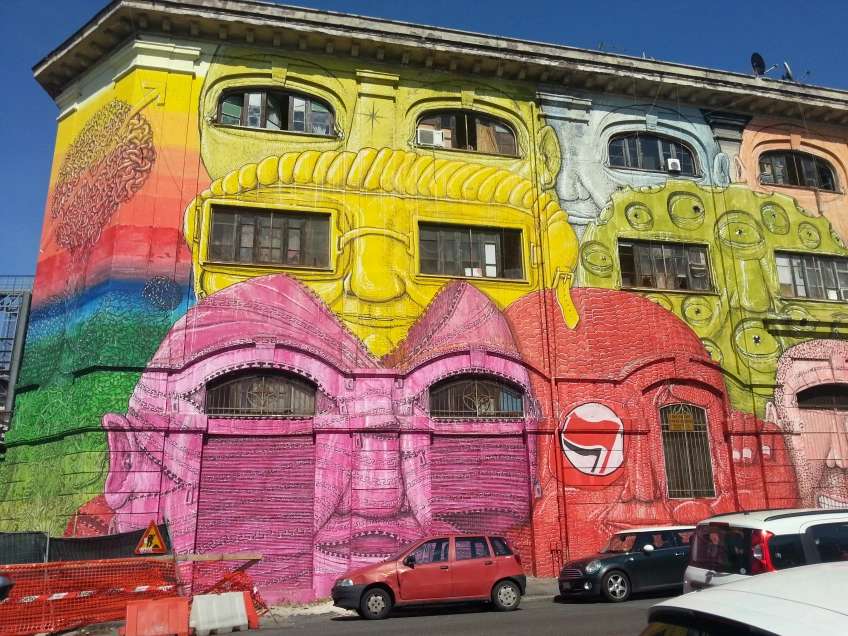 Róma Via del Porto Fluviale utcai művészet online puzzle