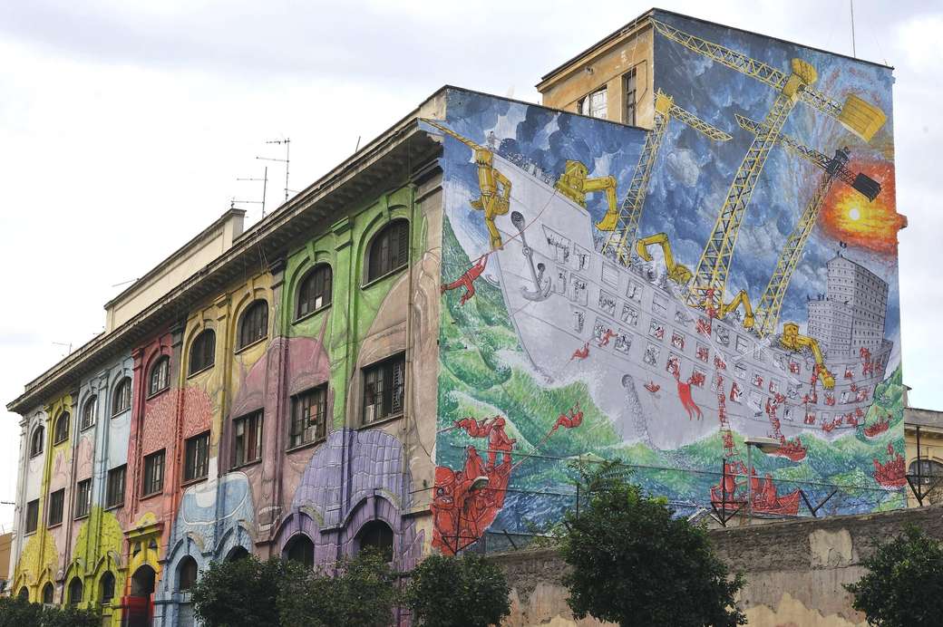 Roma Via del Porto Fluviale Street Art quebra-cabeças online