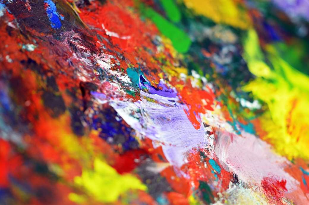 многоцветна абстрактна живопис онлайн пъзел