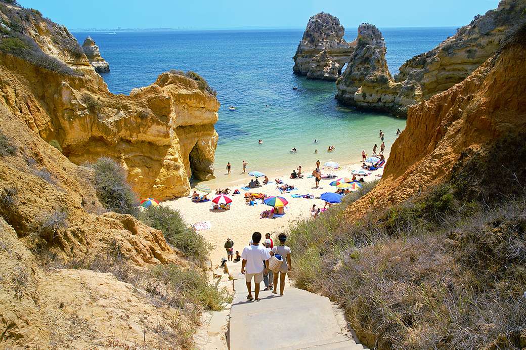Strand in Portugal Online-Puzzle
