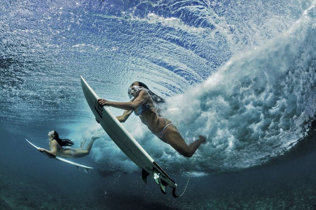 surfing, vågor Pussel online