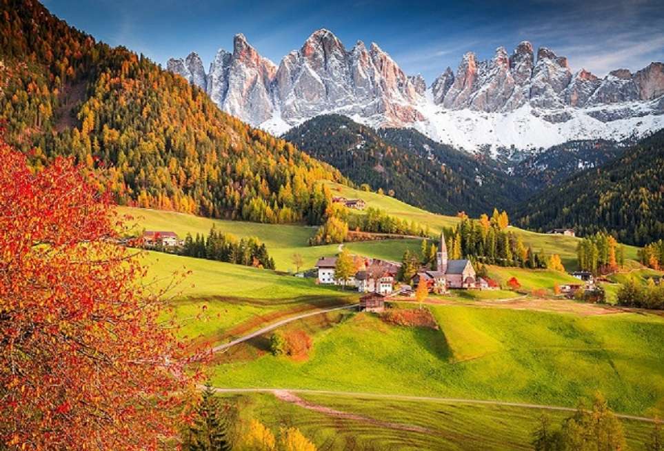 Vue sur les Dolomites. puzzle en ligne