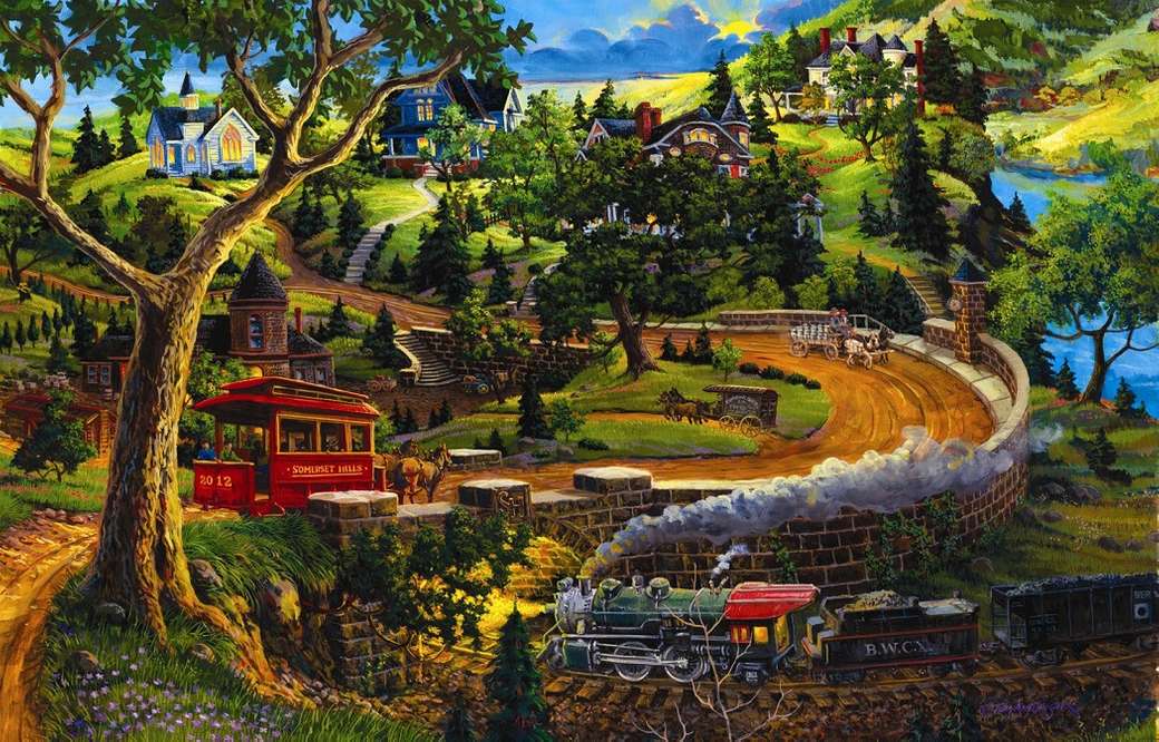 Villaggio dipinto. puzzle online