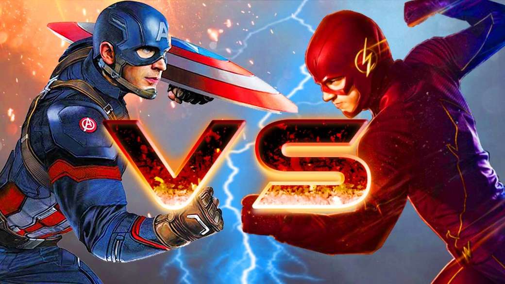 Captain America VS flash skládačky online