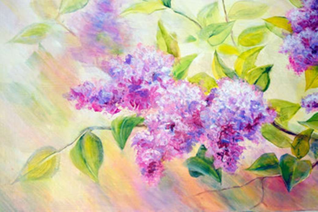 lilacs in painting online puzzle