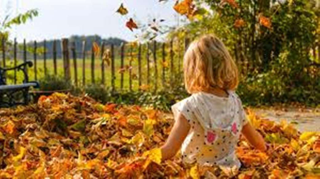 girl in leaves online puzzle