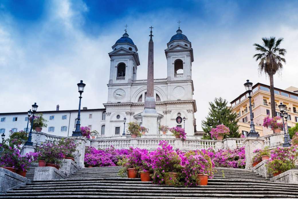 Spanyol lépcső Rómában online puzzle