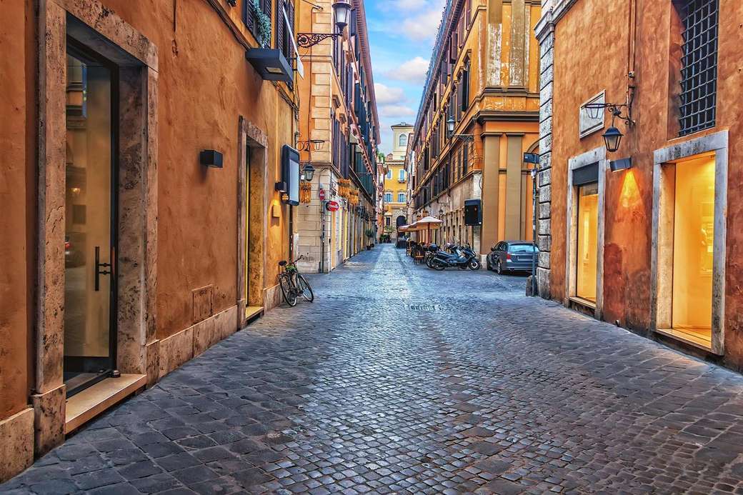 Beco na cidade velha de Roma quebra-cabeças online