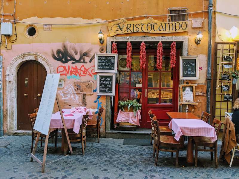 Restaurantul orașului vechi din Roma jigsaw puzzle online