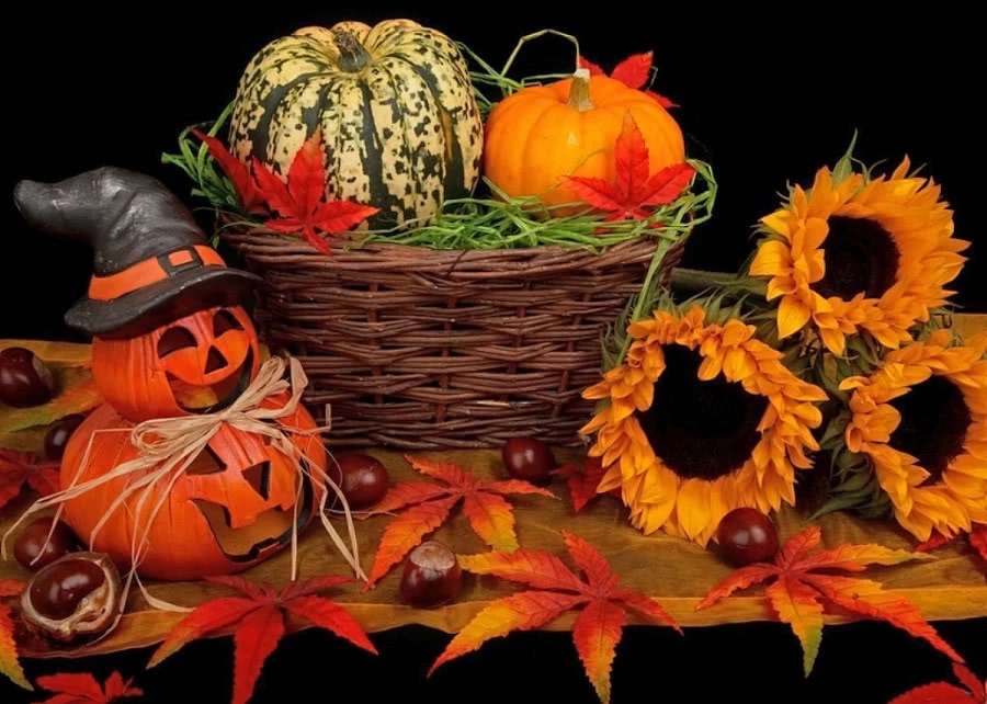 halloween- dekorationer Pussel online