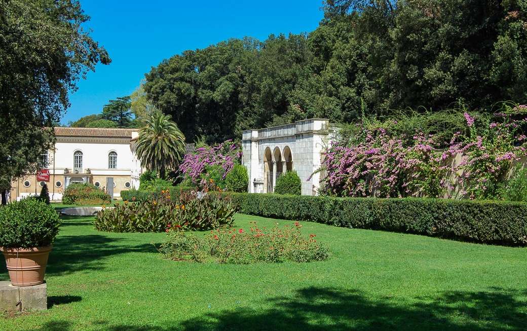 Villa Borghese trädgård i Rom pussel på nätet
