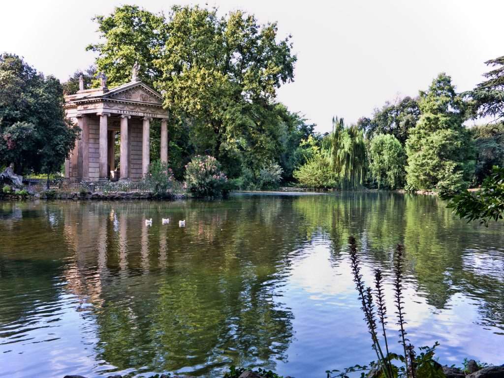 Villa Borghese trädgård i Rom pussel på nätet