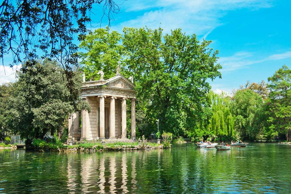 Villa Borghese tuin in Rome online puzzel