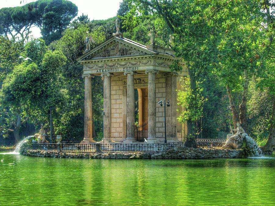 Villa Borghese tuin in Rome online puzzel