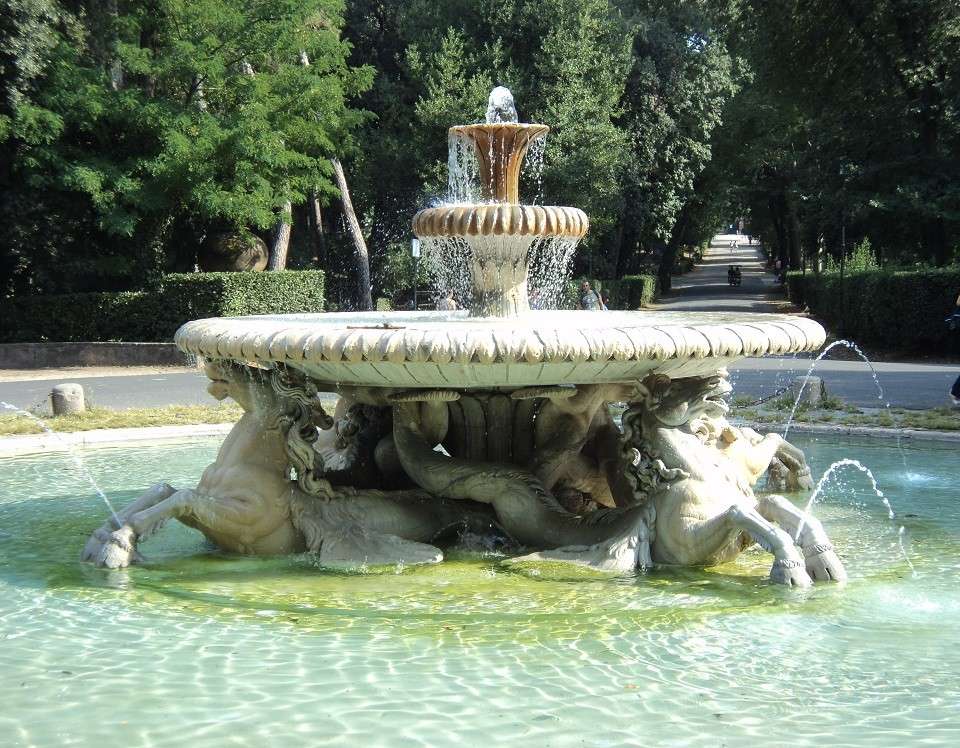 Villa Borghese trädgård i Rom Pussel online