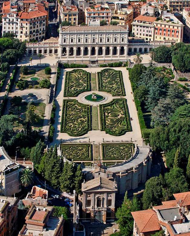 Villa Albani med trädgårdar Rom pussel på nätet