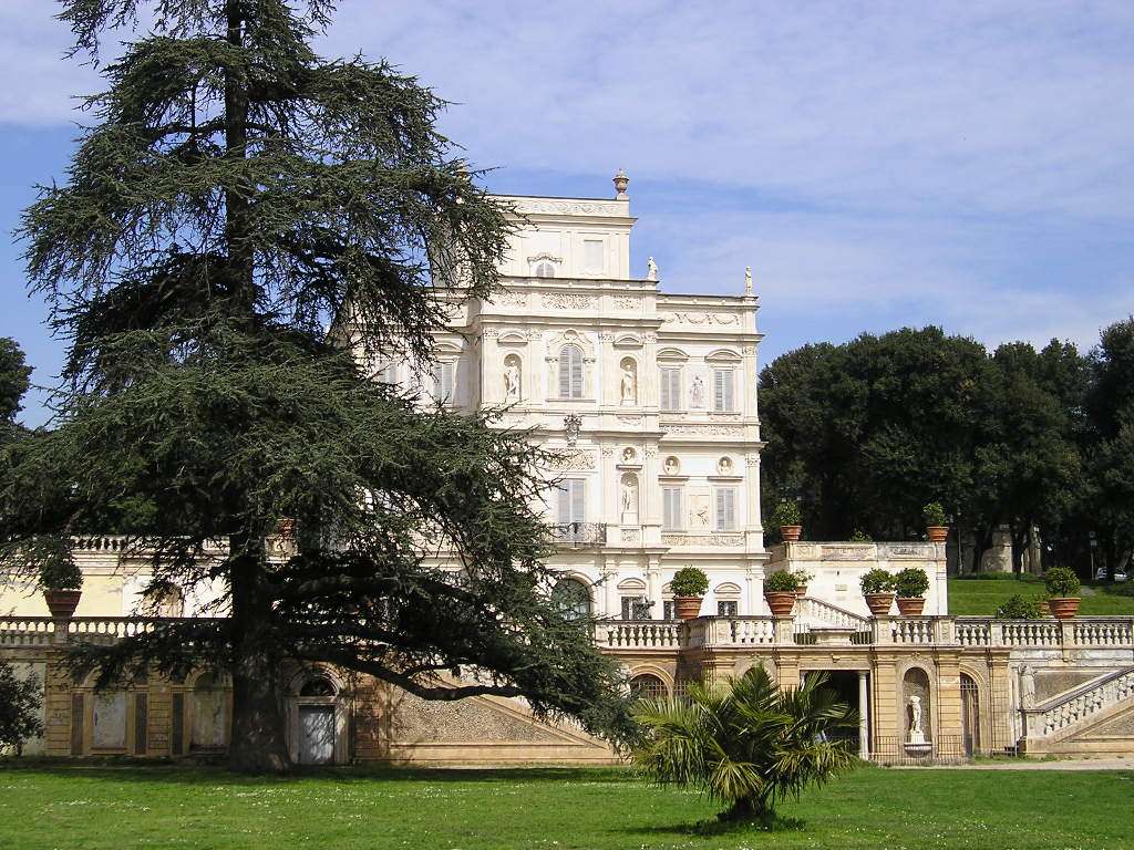 Villa Doria Pamphili med trädgård i Rom Pussel online