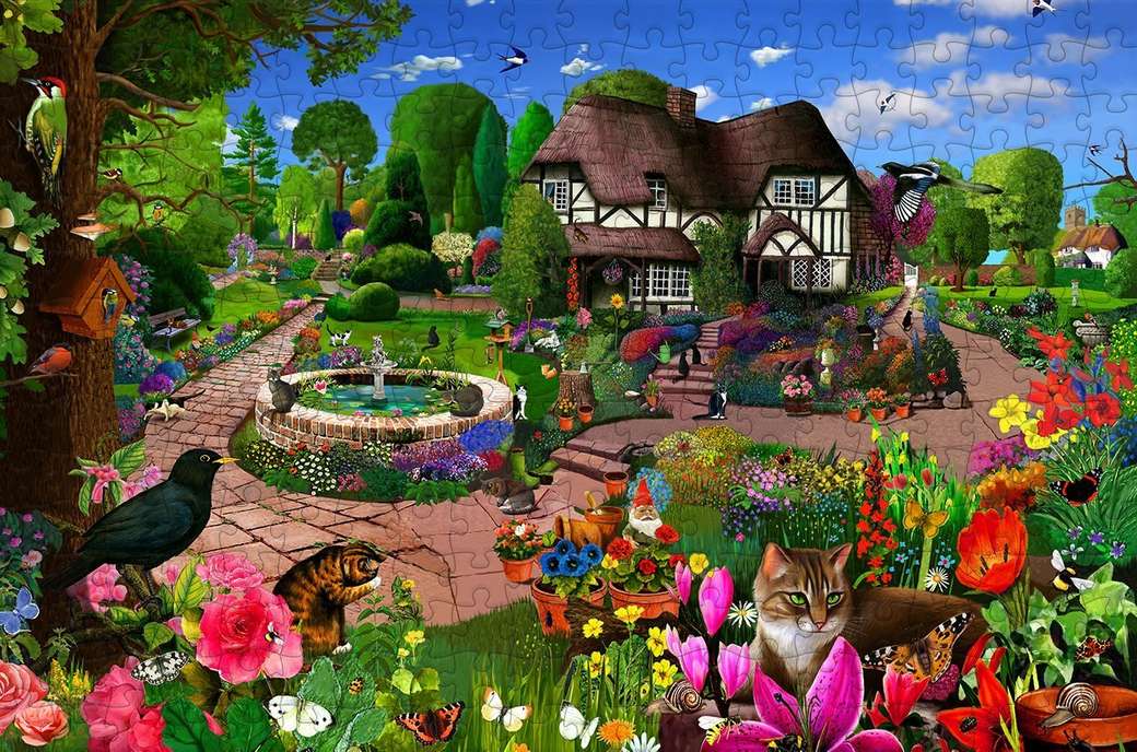 Grădină colorată jigsaw puzzle online