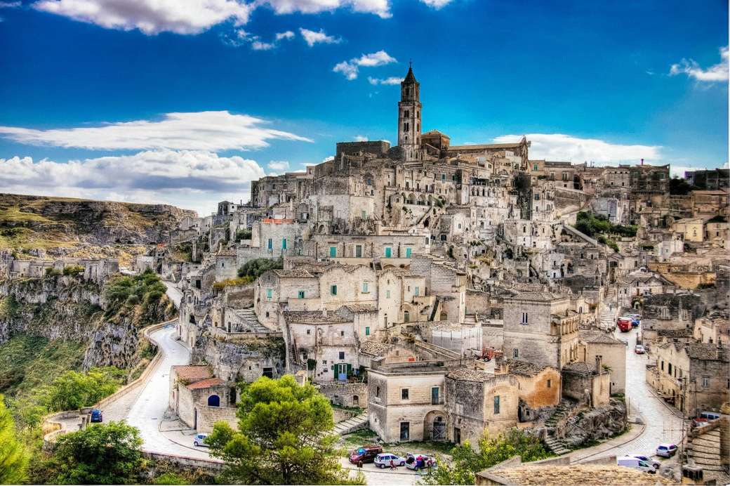 Matera-regionen i Basilicata Italien pussel på nätet