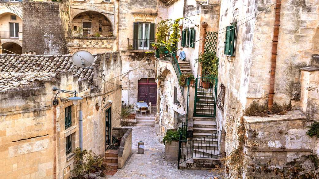 Matera-regionen i Basilicata Italien pussel på nätet