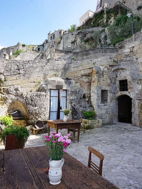Matera Höhlenwohnungen Region Basilikata Italien Online-Puzzle