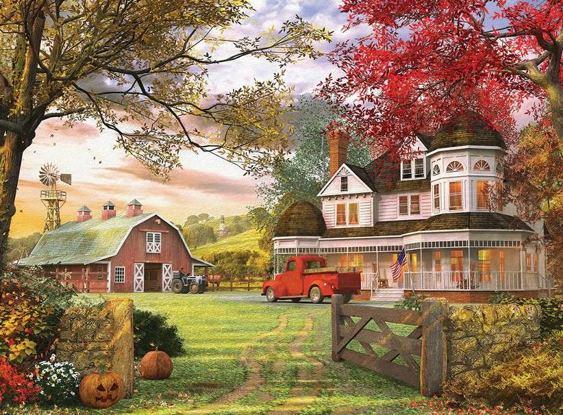Farm épületek, ősz online puzzle