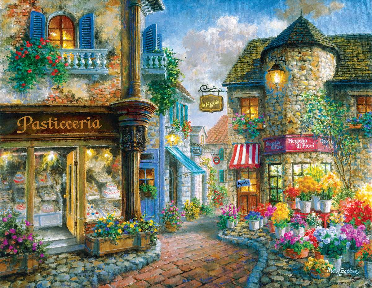 alley in flowers jigsaw puzzle online