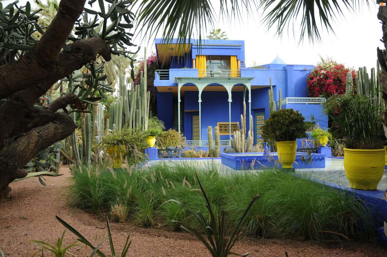 Hemma, Majorelle, trädgård, Marrakesh Pussel online